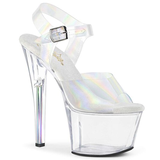 Pleaser Sandalia de Tacón SKY-308N-RBH Transparente Holograma EU-37 / US-7