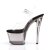 Pleaser Sandalia de Tacón SKY-308T Plata Transparente Ahumado EU-37 / US-7