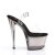 Pleaser Sandalia de Tacón SKY-308T Plata Transparente Ahumado EU-37 / US-7