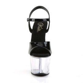 Pleaser Sandalia de Tacón SKY-309 Negro Transparente EU-37 / US-7