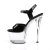 Pleaser Sandalia de Tacón SKY-309 Negro Transparente EU-37 / US-7
