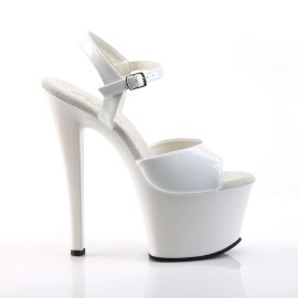 Pleaser Sandalia de Tacón SKY-309 Blanco Chrol EU-37 / US-7