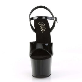 Pleaser Sandalia de Tacón SKY-309CRS Negro Plata...