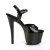 Pleaser Sandalia de Tacón SKY-309CRS Negro Plata Metalizado EU-38 / US-8