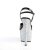 Pleaser Sandalia de Tacón SKY-309LG Negro Charol Plata Multi Purpurina EU-41 / US-11