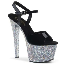 Pleaser Sandalia de Tacón SKY-309LG Negro Charol...
