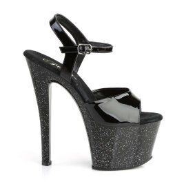 Pleaser Sandalia de Tacón SKY-309MG Negro EU-37 / US-7