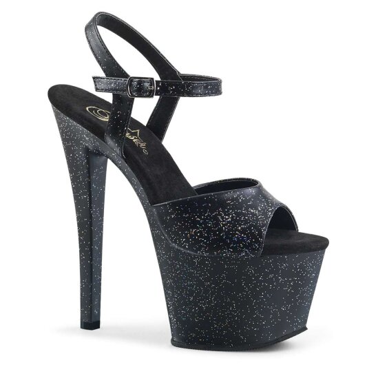 Pleaser Sandalia de Tacón SKY-309MMG Negro Piel Sintética EU-37 / US-7