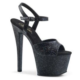 Pleaser Sandalia de Tacón SKY-309MMG Negro Piel Sintética EU-37 / US-7
