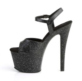 Pleaser Sandalia de Tacón SKY-309MMG Negro Piel Sintética EU-37 / US-7