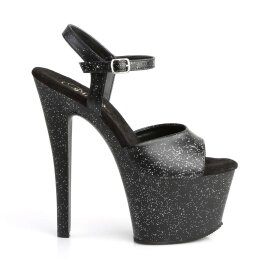 Pleaser Sandalia de Tacón SKY-309MMG Negro Piel Sintética EU-37 / US-7