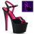 Pleaser Sandalia de Tacón SKY-309TT Negro Charol Rosa Claro Neón EU-41 / US-11
