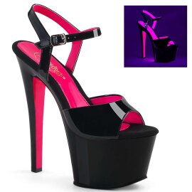 Pleaser Sandalia de Tacón SKY-309TT Negro Charol...