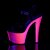 Pleaser Sandalia de Tacón SKY-309UVLG Negro Rosa Claro Neón EU-37 / US-7