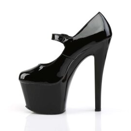 Pleaser Sandalia de Tacón SKY-387 Negro Charol EU-37 / US-7