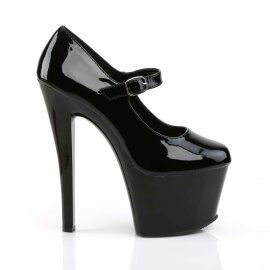 Pleaser Sandalia de Tacón SKY-387 Negro Charol EU-37 / US-7