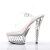 Pleaser Sandalia de Tacón STARDUST-608 Plata Transparente EU-40 / US-10