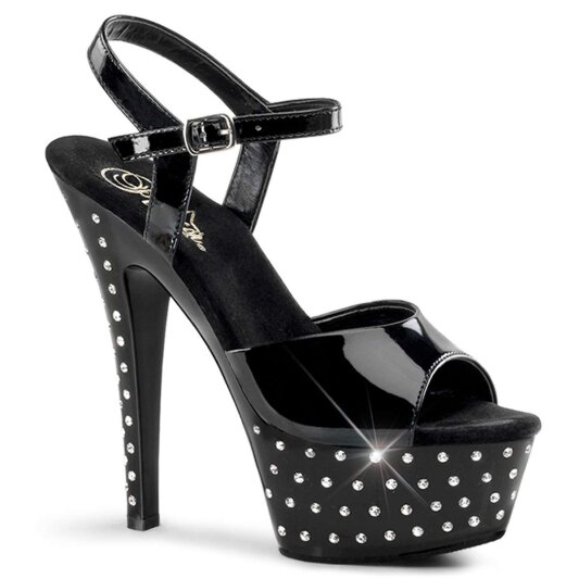Pleaser Sandalia de Tacón STARDUST-609 Negro EU-35 / US-5