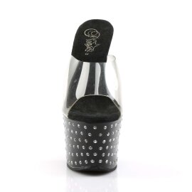 Pleaser Zapato Abierto STARDUST-701 Negro Transparente...