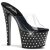 Pleaser Zapato Abierto STARDUST-701 Negro Transparente EU-38 / US-8