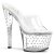 Pleaser Zapato Abierto STARDUST-701 Plata Transparente EU-35 / US-5