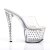 Pleaser Zapato Abierto STARDUST-701 Plata Transparente EU-35 / US-5