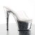 Pleaser Zapato Abierto STARDUST-701 Plata Transparente Metalizado EU-35 / US-5