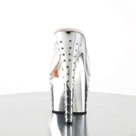 Pleaser Zapato Abierto STARDUST-701 Plata Transparente Metalizado EU-38 / US-8