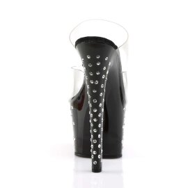 Pleaser Zapato Abierto STARDUST-702 Negro Transparente EU-35 / US-5
