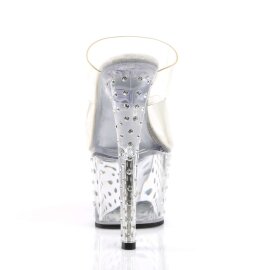 Pleaser Zapato Abierto STARDUST-702 Plata Transparente EU-37 / US-7