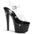 Pleaser Sandalia de Tacón STARDUST-708 Negro Transparente EU-37 / US-7