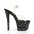 Pleaser Sandalia de Tacón STARDUST-708 Negro Transparente EU-37 / US-7