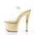 Pleaser Sandalia de Tacón STARDUST-708 Transparente Dorado Metalizado EU-35 / US-5