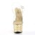 Pleaser Sandalia de Tacón STARDUST-708 Transparente Dorado Metalizado EU-38 / US-8