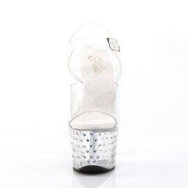 Pleaser Sandalia de Tacón STARDUST-708 Plata...