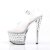 Pleaser Sandalia de Tacón STARDUST-708 Plata Transparente EU-37 / US-7