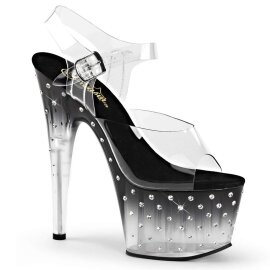 Pleaser Sandalia de Tacón STARDUST-708T Negro...