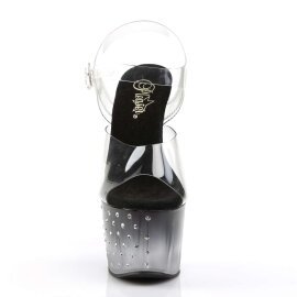 Pleaser Sandalia de Tacón STARDUST-708T Negro...