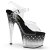 Pleaser Sandalia de Tacón STARDUST-708T Negro Transparente EU-35 / US-5