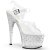 Pleaser Sandalia de Tacón STARDUST-708T Plata Transparente Metalizado EU-38 / US-8