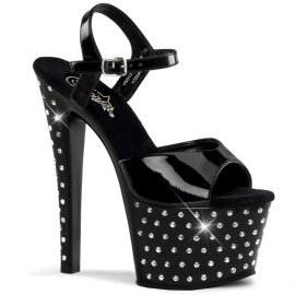 Pleaser Sandalia de Tacón STARDUST-709 Negro...