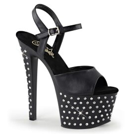 Pleaser Sandalia de Tacón STARDUST-709 Negro EU-35...