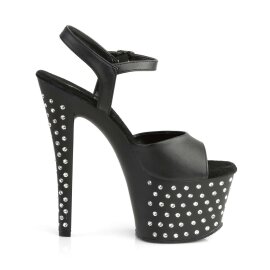 Pleaser Sandalia de Tacón STARDUST-709 Negro EU-37 / US-7