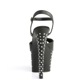 Pleaser Sandalia de Tacón STARDUST-709 Negro EU-39 / US-9