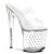 Pleaser Zapato Abierto STARDUST-802 Plata Transparente EU-37 / US-7