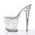 Pleaser Zapato Abierto STARDUST-802 Plata Transparente EU-37 / US-7