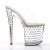 Pleaser Zapato Abierto STARDUST-802 Plata Transparente EU-37 / US-7