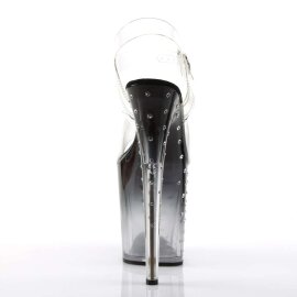 Pleaser Sandalia de Tacón STARDUST-808T Negro Transparente EU-40 / US-10