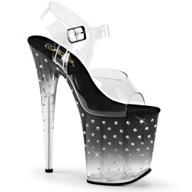 Pleaser Sandalia de Tacón STARDUST-808T Negro...
