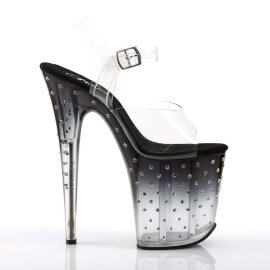 Pleaser Sandalia de Tacón STARDUST-808T Negro Transparente EU-36 / US-6